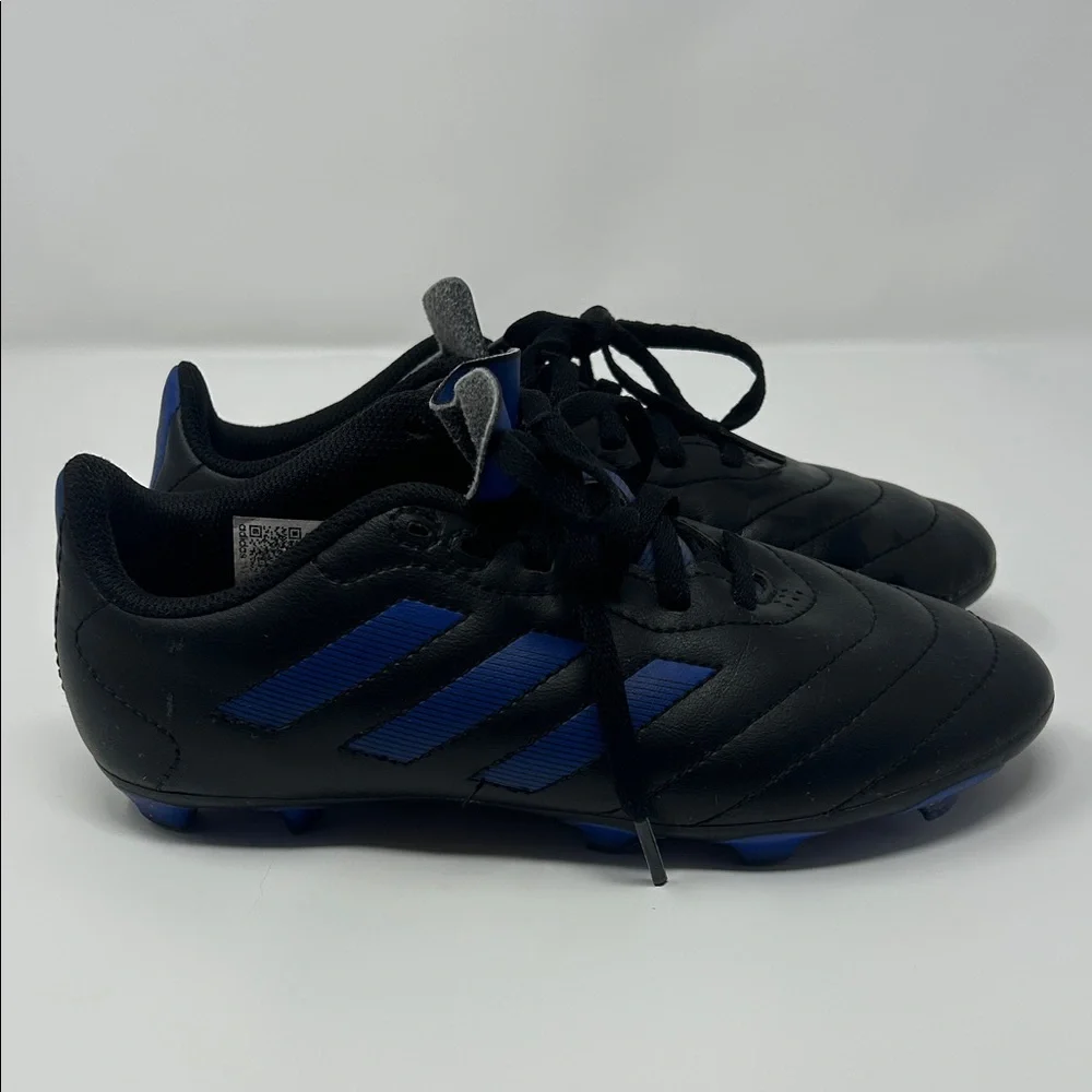 Adidas Kids Black and Blue Cleats